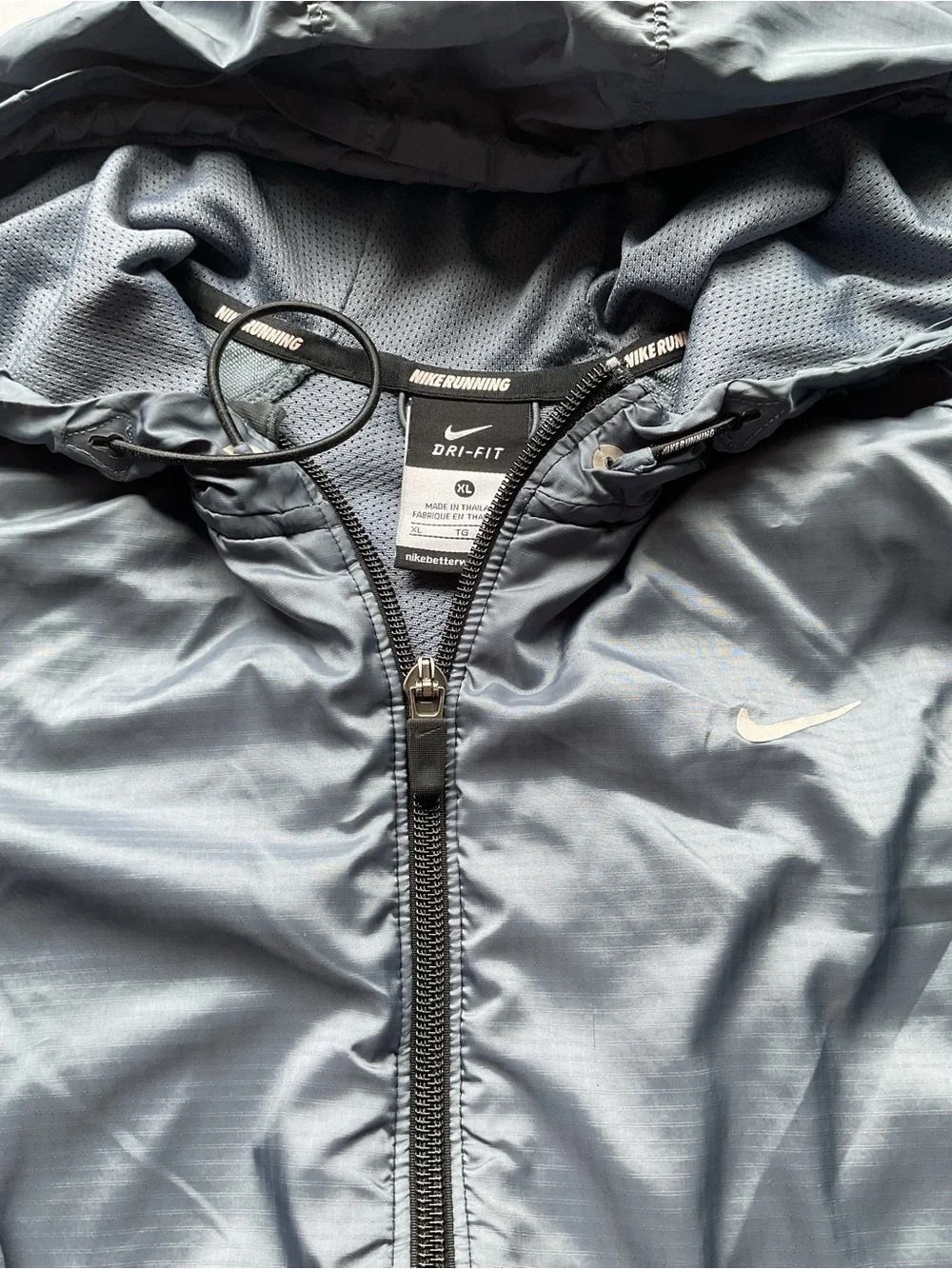 Nike Running Two-Tone Dri-Fit Hooded Jacket - Gray & Black